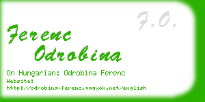 ferenc odrobina business card